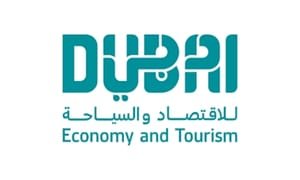 Dubai Economy and Tourism official logo featuring modern typography with UAE branding elements
